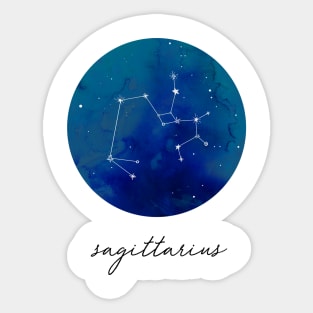 Sagittarius Watercolor Zodiac Constellation Sticker